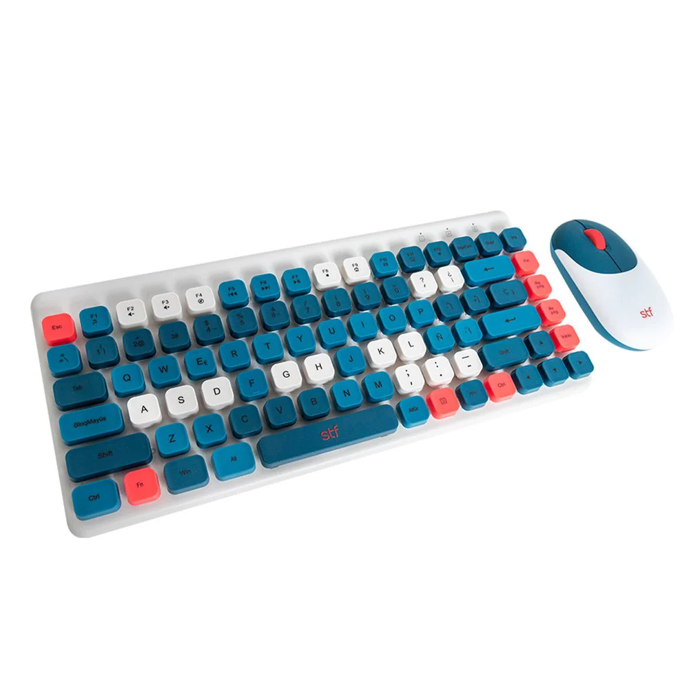 Kit VIVA STF Mouse inalámbrico para computadora June Azul
