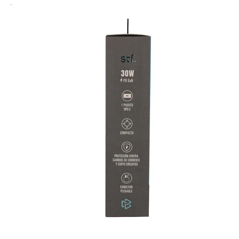 2 Pack Cargador STF GaN 30W + Cable Tipo C/Lightning Carga Rápida PD - Image 14