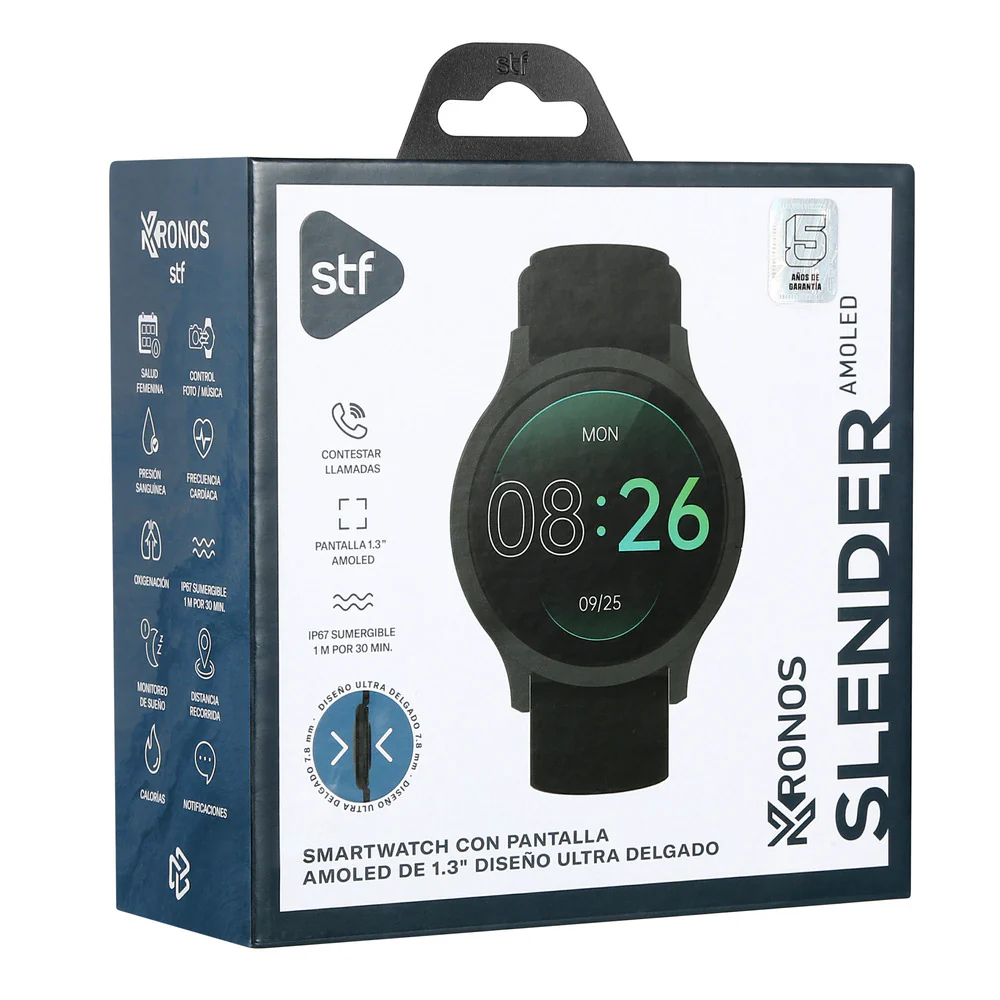 Smartwatch Reloj Kronos Slender STF Pantalla Amoled 1.3" Resistencia al agua IP67 - Image 9