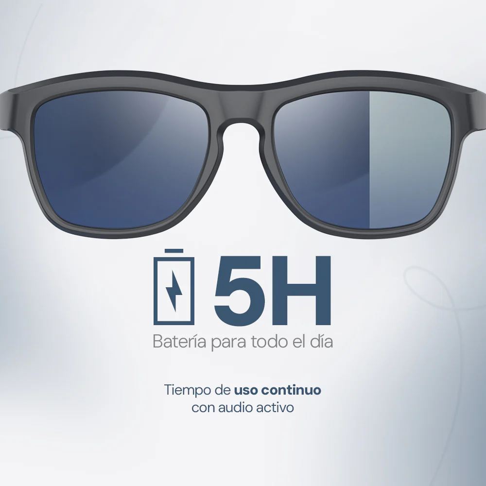 Lentes de Sol STF con Audio Lennz Plus Audio Glasses STF 5Hrs Uso Protección UV400 - Image 3