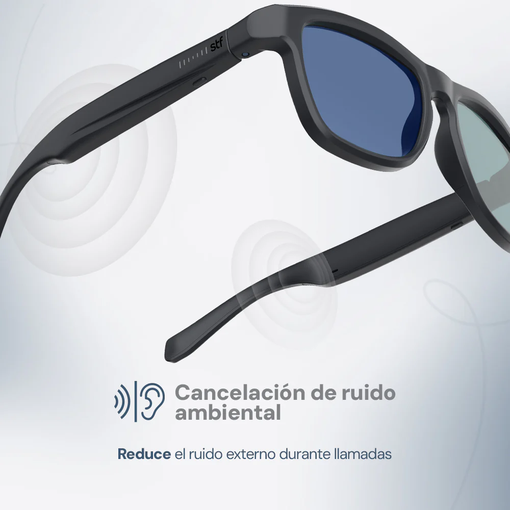 Lentes de Sol STF con Audio Lennz Plus Audio Glasses STF 5Hrs Uso Protección UV400 - Image 6