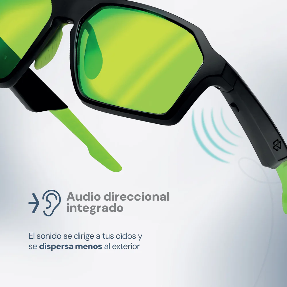 Lentes de Sol STF con Audio Vortx Sport Audio Glasses STF 5Hrs Uso Protección UV400 - Image 8