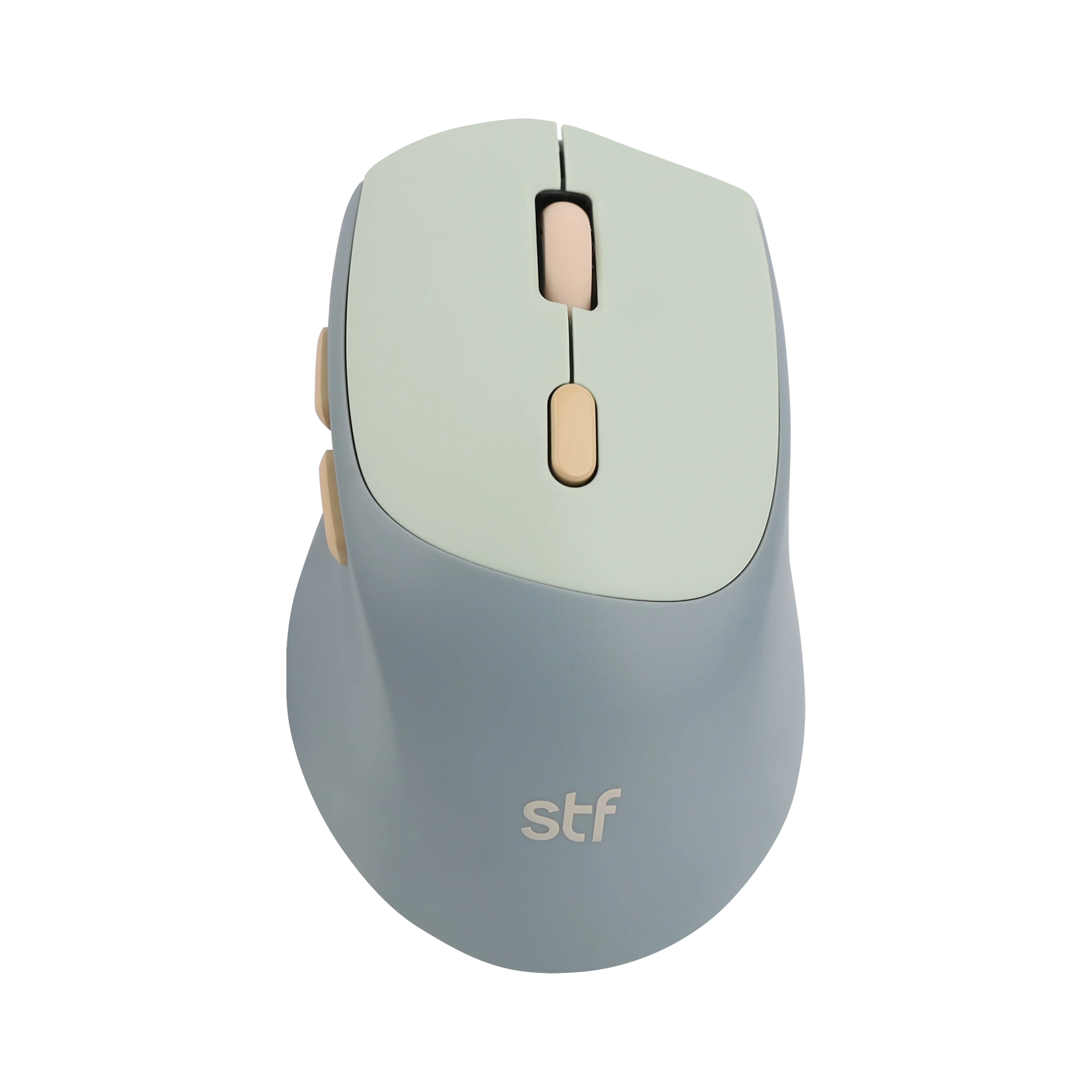 Mouse inalámbrico óptico VIVA STF Batería recargable, 1600 DPI, Gris Menta
