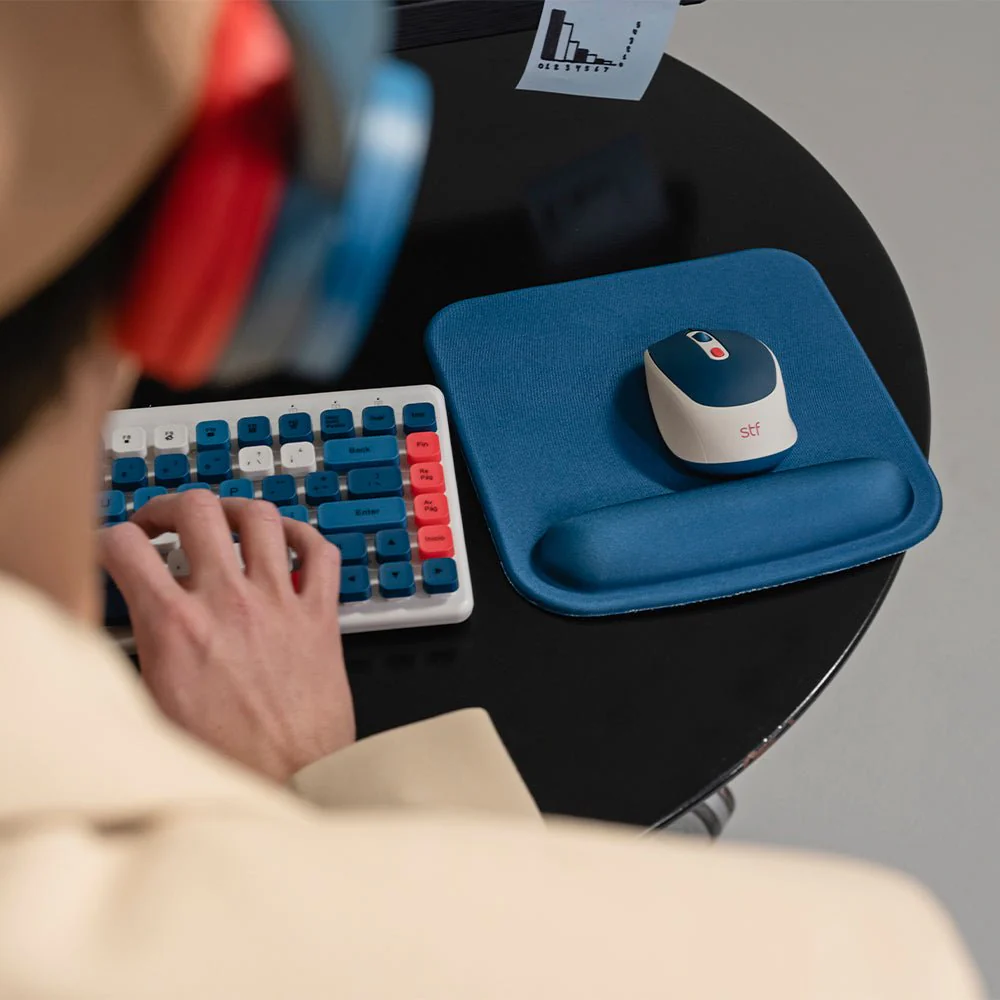 Mouse inalámbrico óptico VIVA STF para computadora June Azul - Image 2
