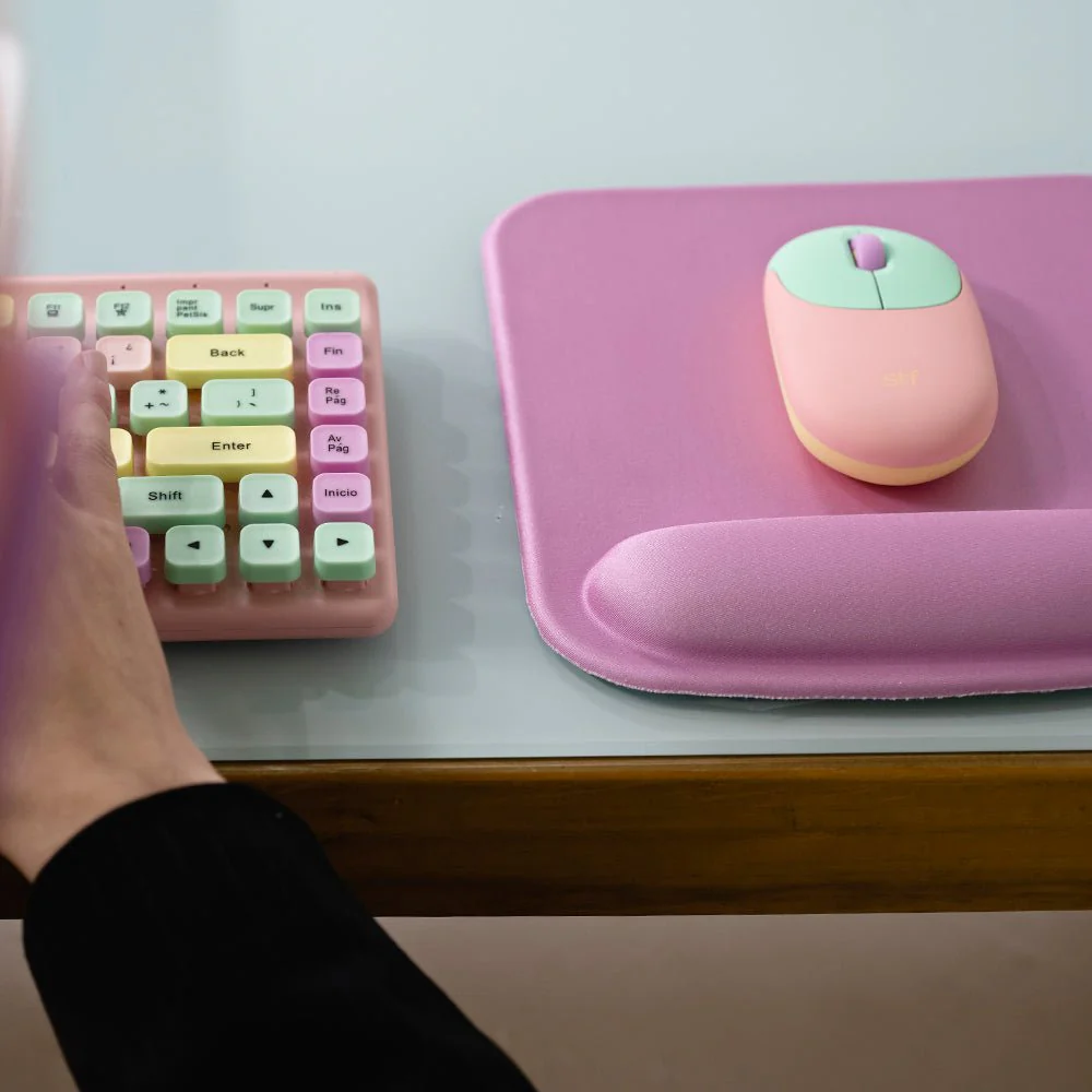 Mousepad STF VIVA base gel, reposamuñecas Sweet Rosa - Image 5