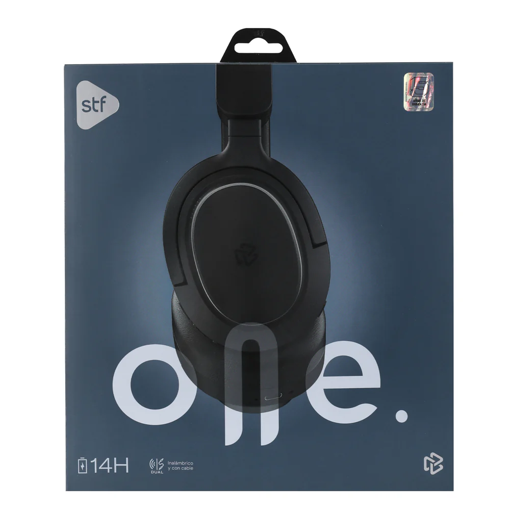 Audifonos Inalambricos On Ear One STF 14hrs Uso Negro - Image 9