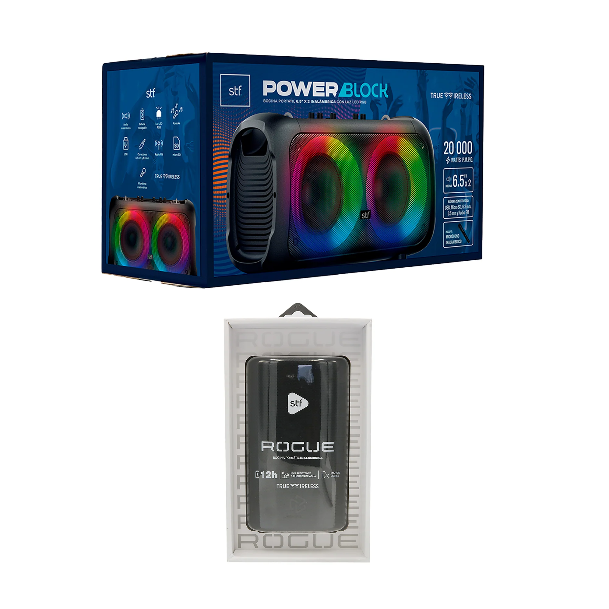 Combo Duo Pack Bocinas STF Power Block 6.5"x2 + Rogue, TWS - Image 5