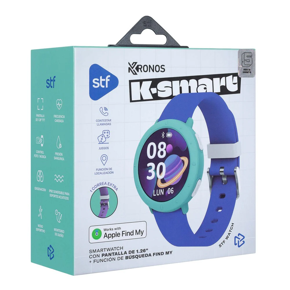 Smartwatch Reloj Infantil STF Kiddos K-SMART 1.26" IP68 con Correa Extra - Image 6