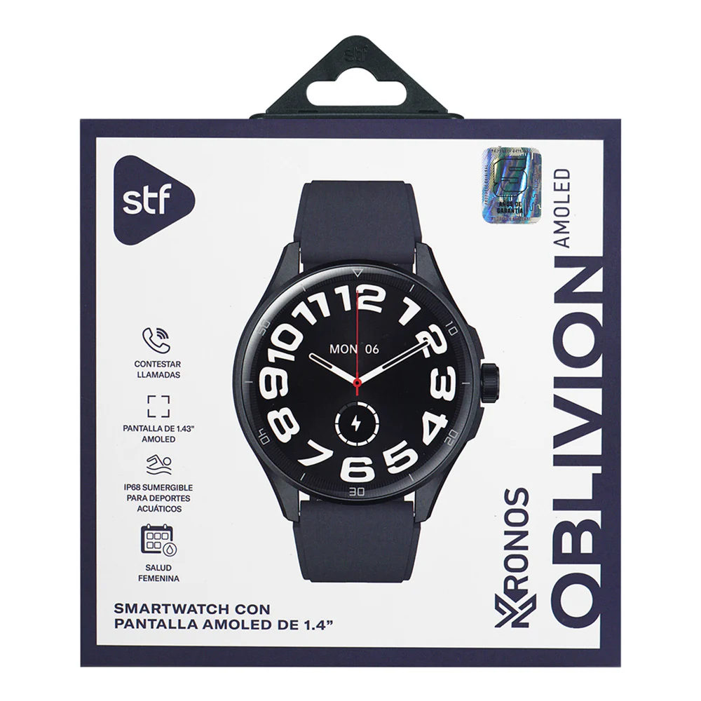 Smartwatch Reloj Kronos Oblivion STF Pantalla Amoled 1.43" Resistencia al agua IP68 Negro - Image 7
