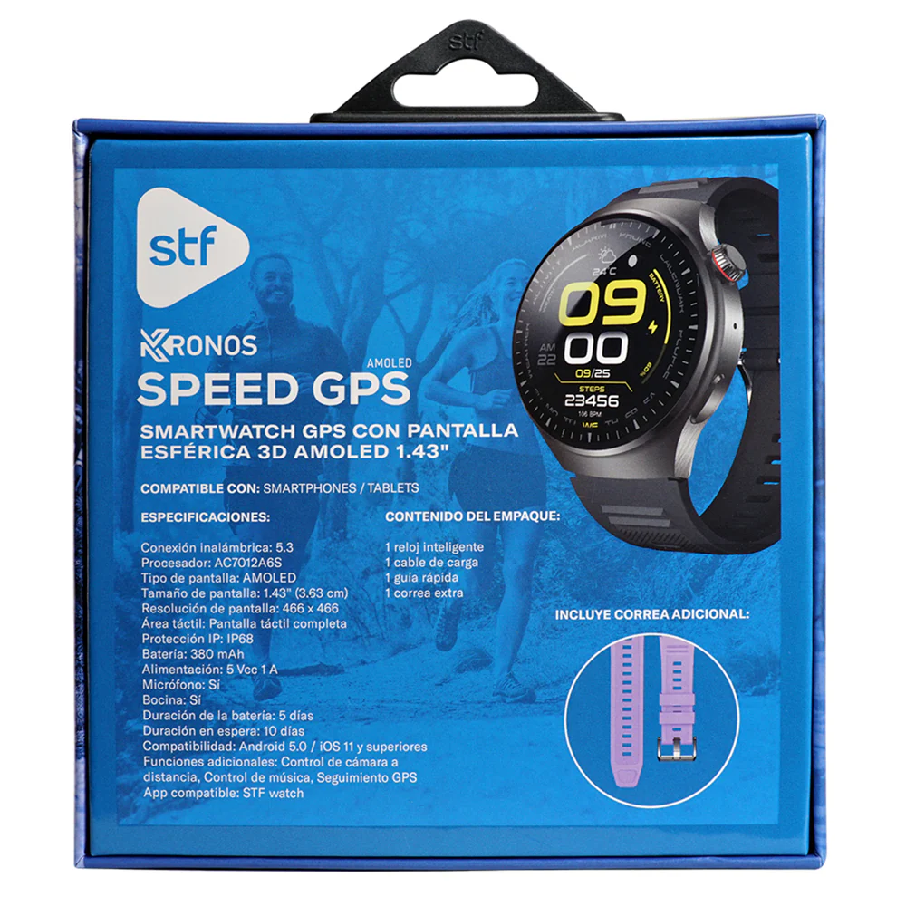 Smartwatch Reloj Kronos Speed STF Pantalla Amoled 1.43" Resistencia al agua IP68 GPS - Image 8
