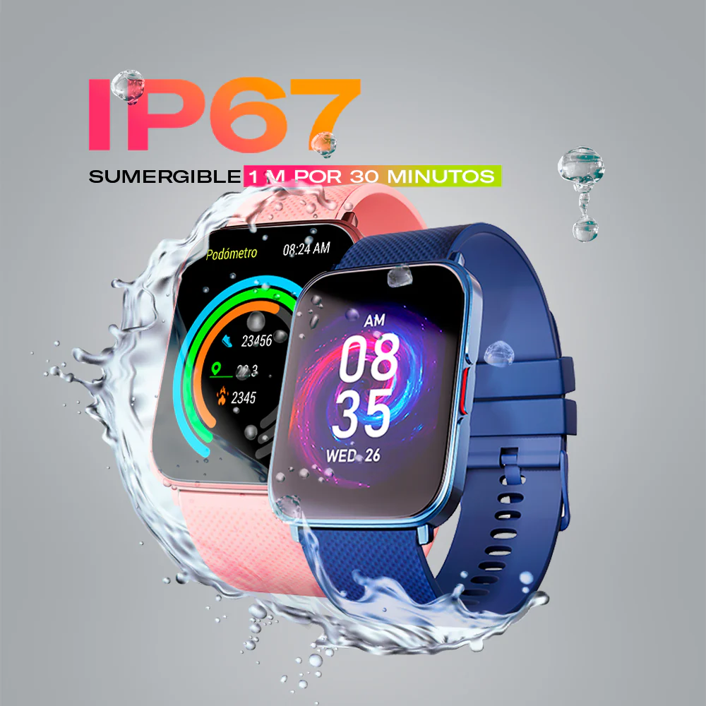 Smartwatch Reloj Kronos Optimum STF Pantalla 1.85"Resistencia al agua IP67 Rosa - Image 12